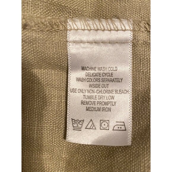 Bridgewater Studio Womens Linen Button-Up Beige Jacket Cotton Lining Size 24W - Picture 5 of 6